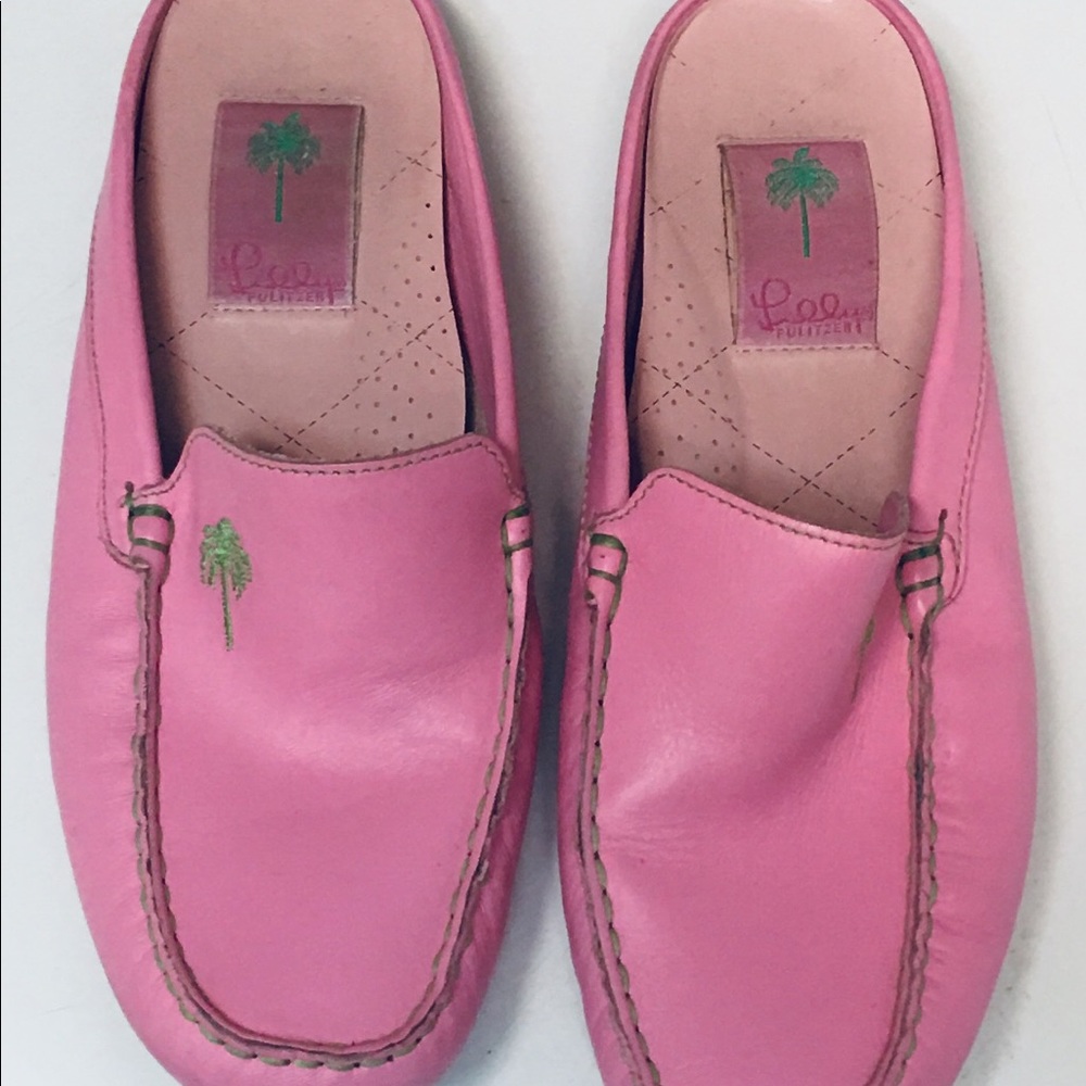 Lilly Pulitzer Pink Slide on Moccasin style shoes